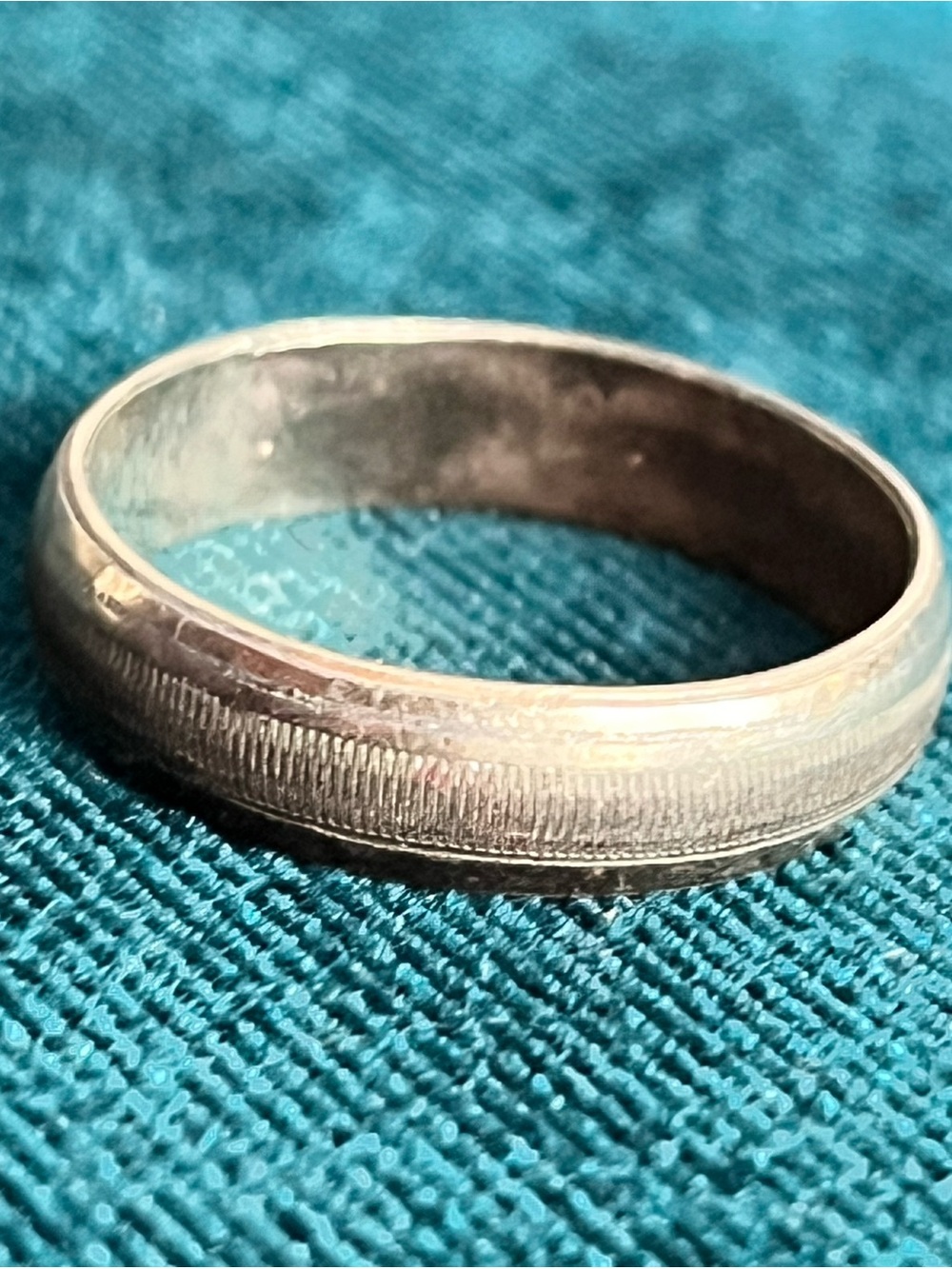 Vintage Mid-Century 10K Gold Filled Textured Wedding Band Ring, Size 11
